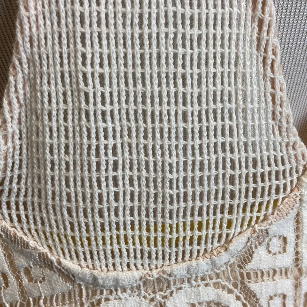 Free People Wallflower Cream Nude Lace Mini Dress Sz XS Feminine Cute Romantic - Picture 9 of 16